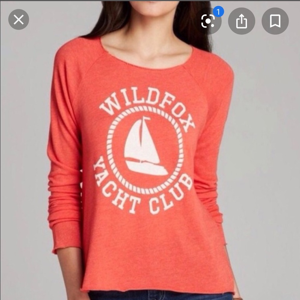 Wildfox yacht club off the shoulder top